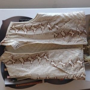 Reversible women's Snake print vest. Beautiful wear